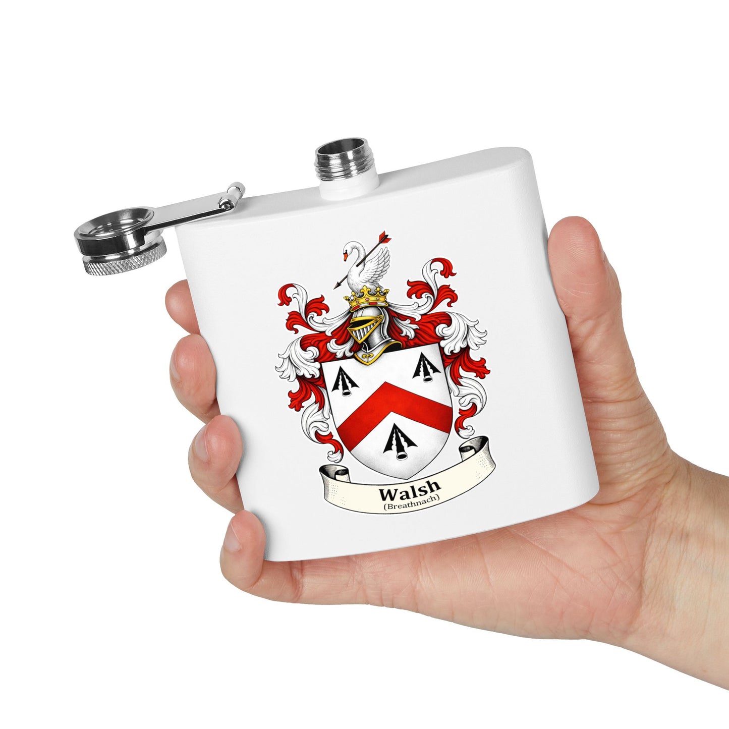 Walsh - Family Crest Flask