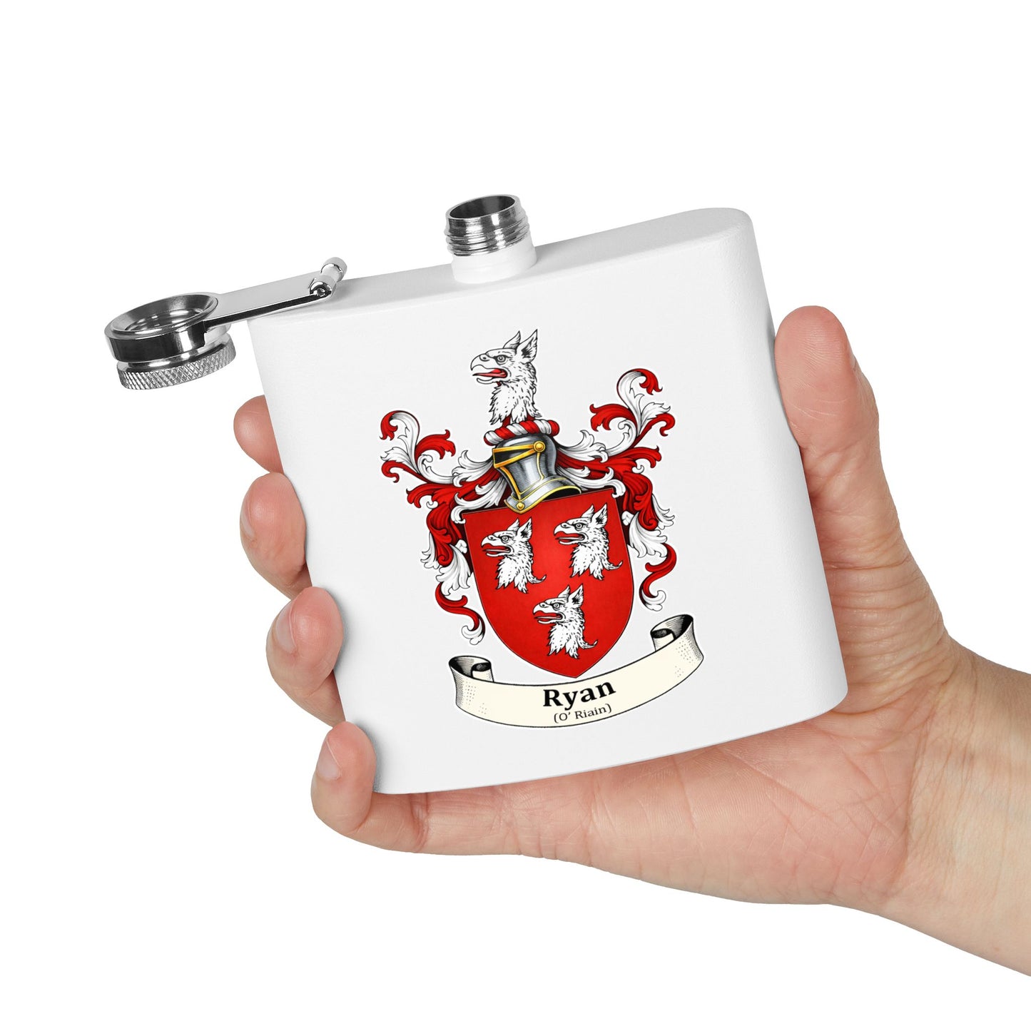 Ryan - Family Crest Flask