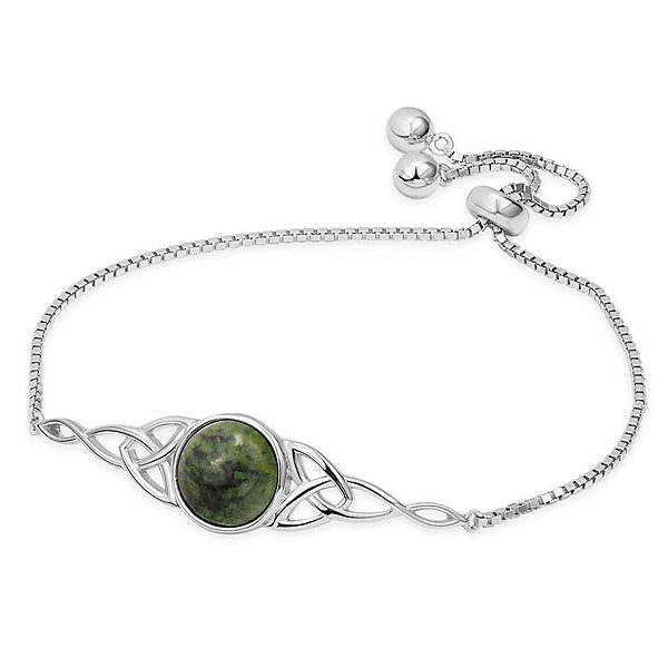 Trinity Knot- Silver and Marble
