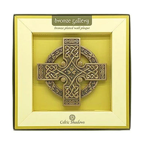 Shamrock Cross Wall Plaque - Bronze