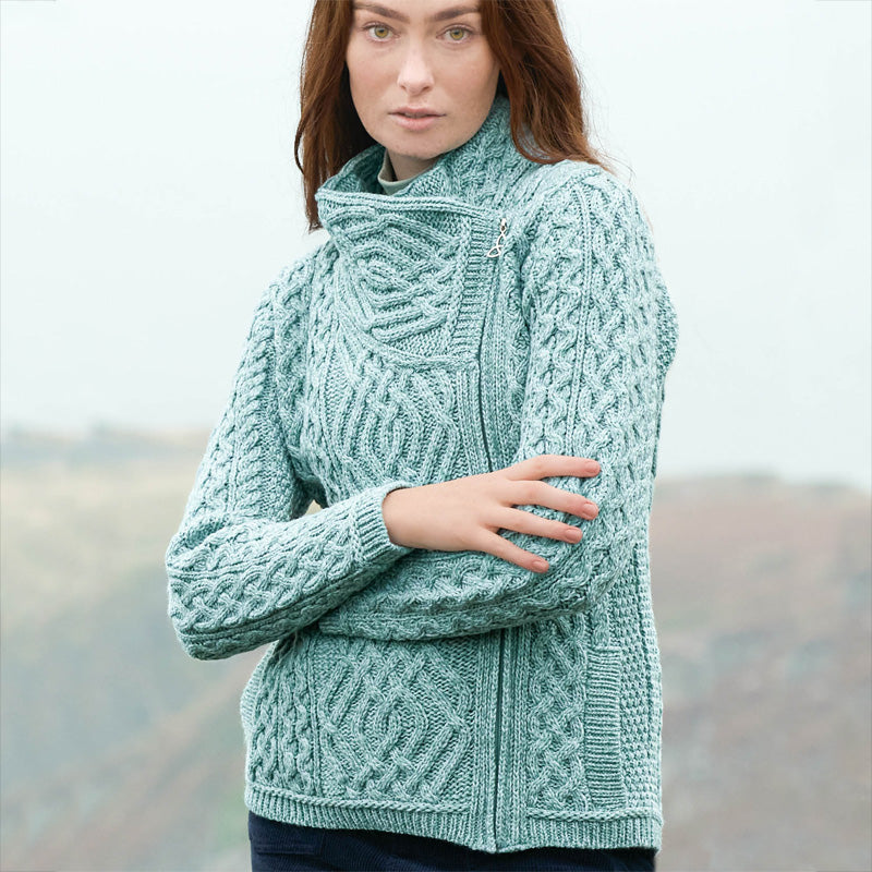 Merino Wool Side-Zip Cardigan