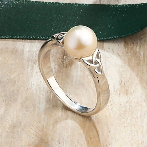 Irish Pearl Ring - Sterling Silver