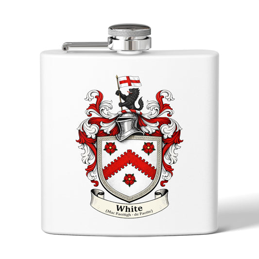 White - Family Crest Flask