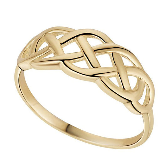 10K GOLD WOVEN CELTIC KNOT RING