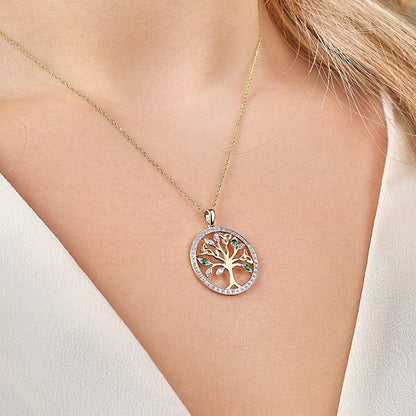 14k Gold Tree of Life Necklace