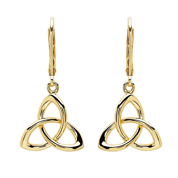 14k Gold Triquetra Earrings