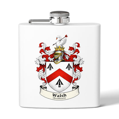 Walsh - Family Crest Flask
