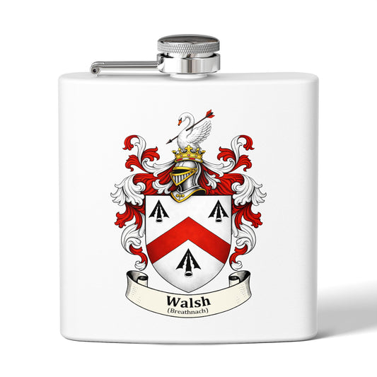 Walsh - Family Crest Flask