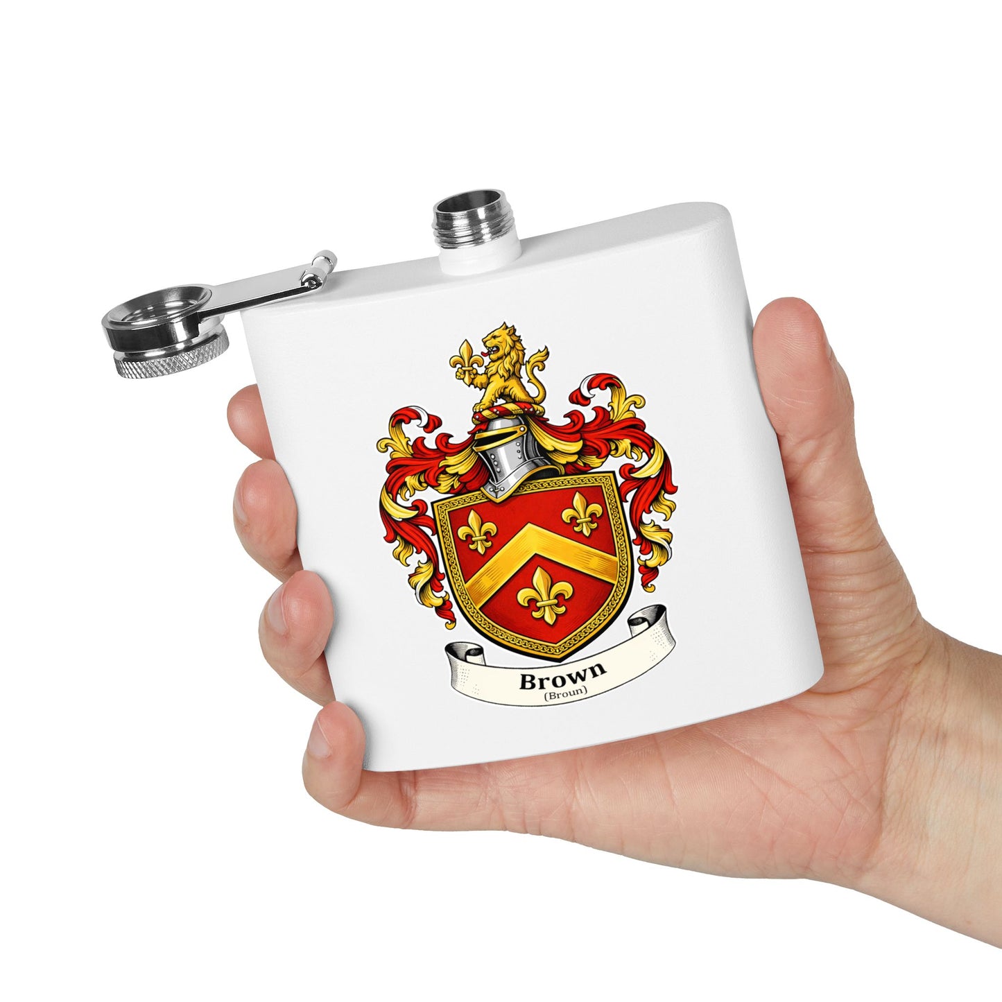 Brown - Family Crest Flask
