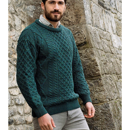 Unisex Aran Crew Neck Sweater