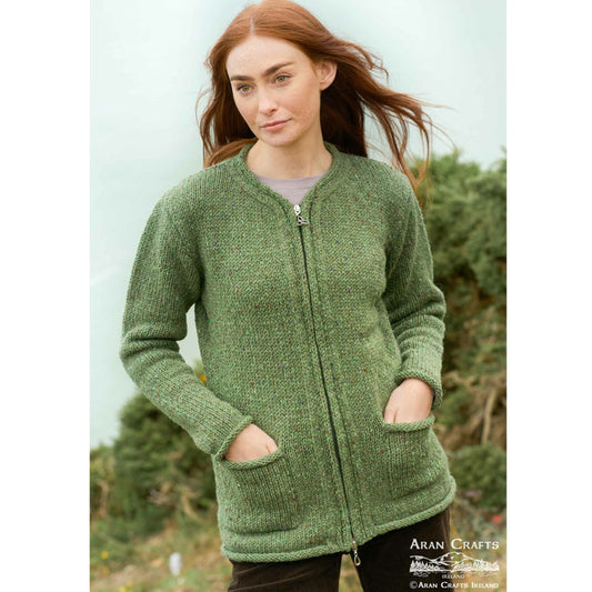 Donegal Wool Full-Zip Cardigan