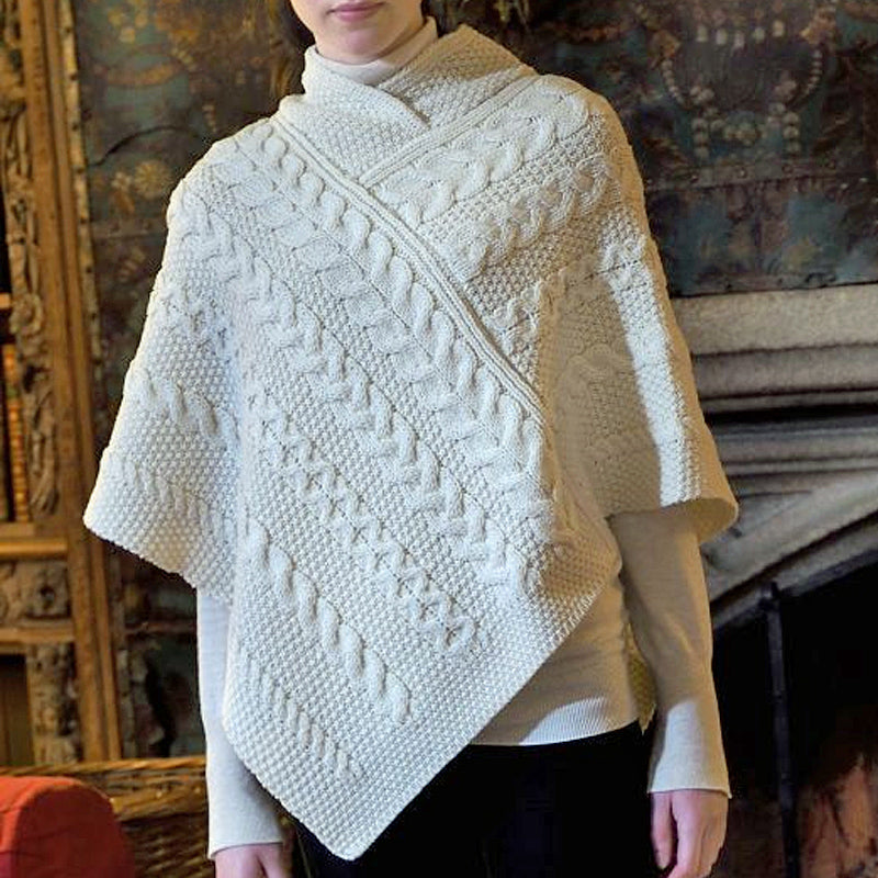 Merino Wool Aran Cape
