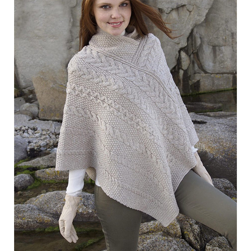 Merino Wool Aran Cape