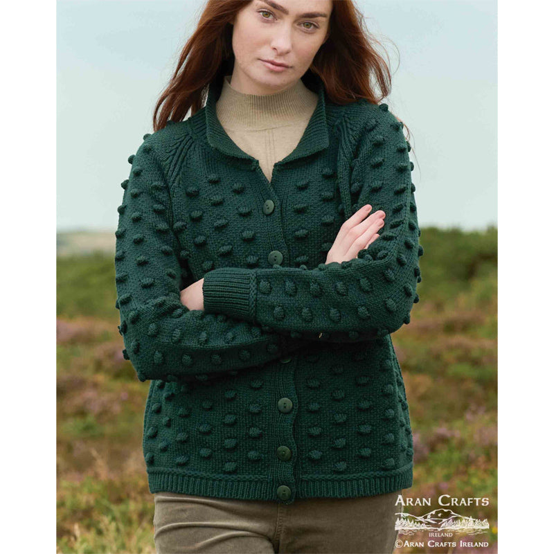 Merino Wool Popcorn Cardigan