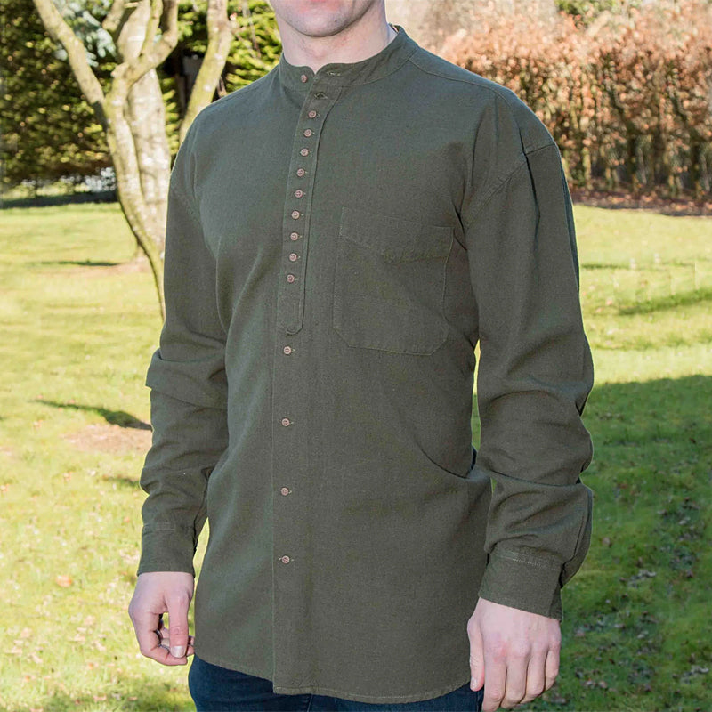 Army Green Irish Grandfather Shirt