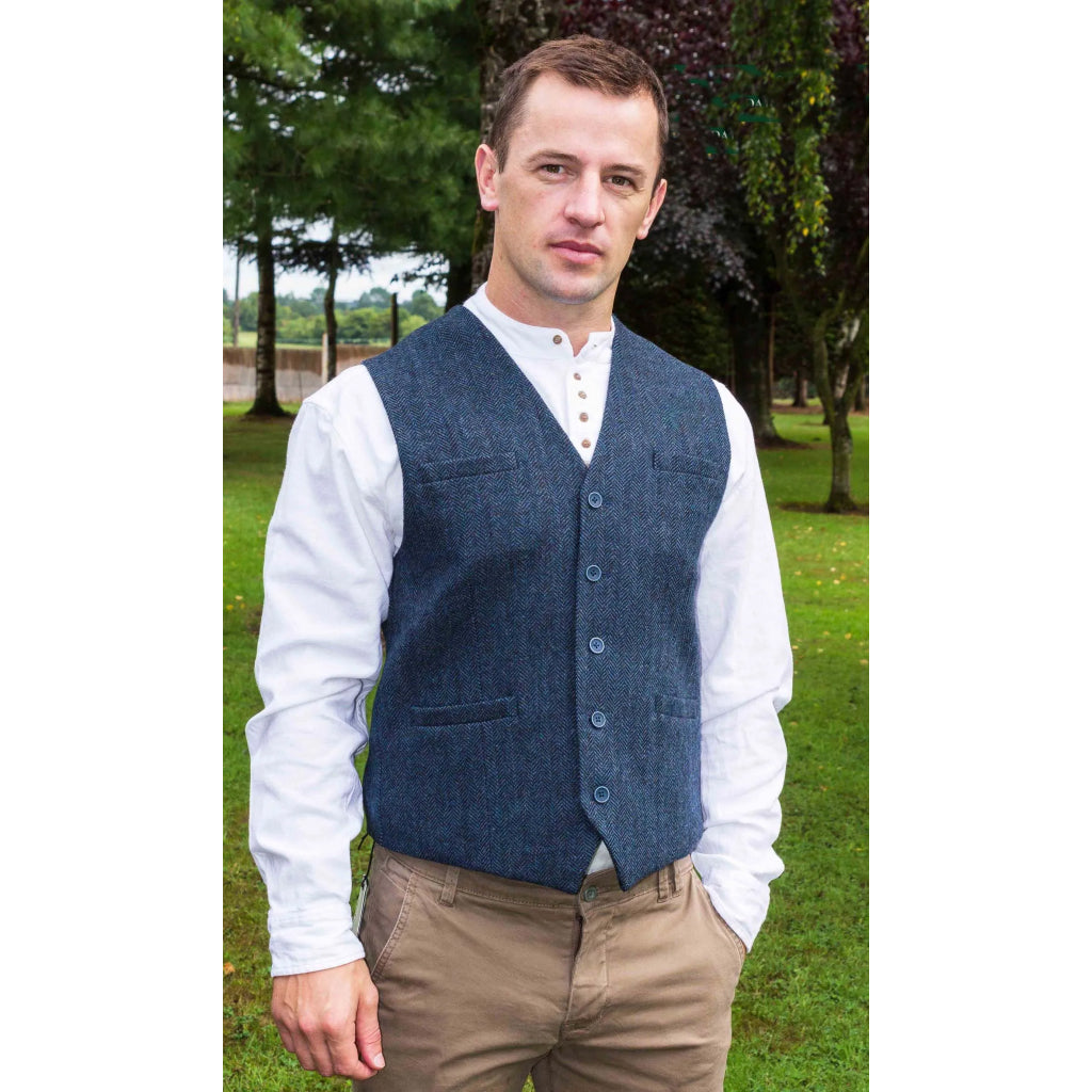 Blue Irish Tweed Vest