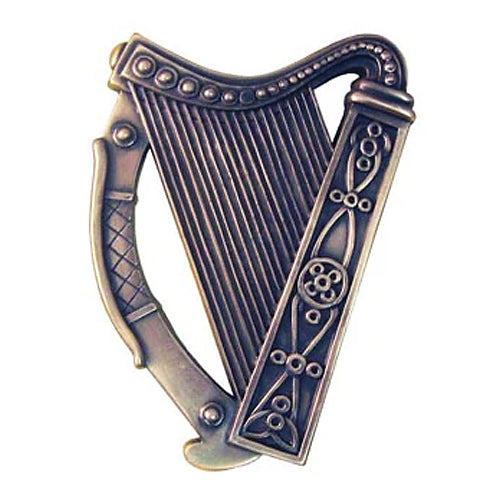 Irish Harp Wall Plaque - Bronze