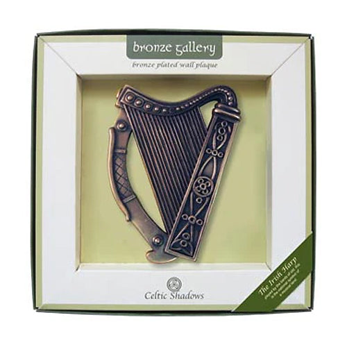 Irish Harp Wall Plaque - Bronze