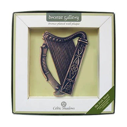 Irish Harp Wall Plaque - Bronze