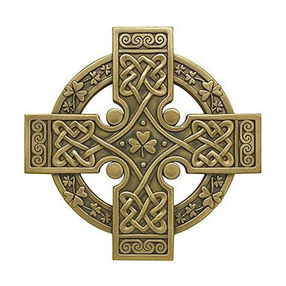 Shamrock Cross Wall Plaque - Bronze