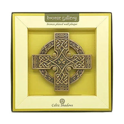 Shamrock Cross Wall Plaque - Bronze