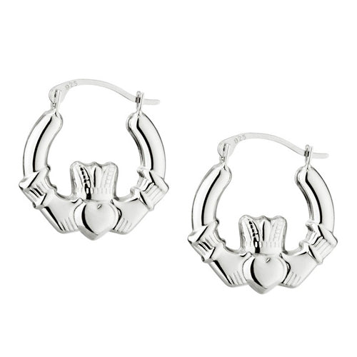 claddagh hoop earrings