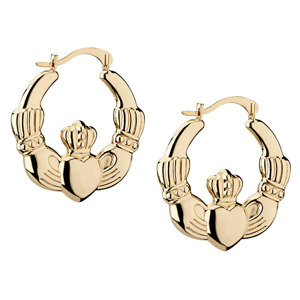 claddagh earrings hoop