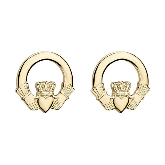 gold claddagh earrings