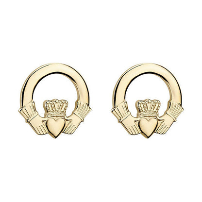 gold claddagh earrings