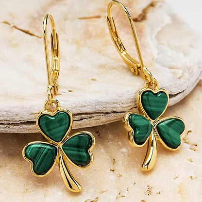 Shamrock Gold Earrings