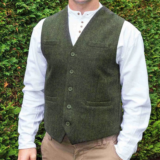 Green Irish Tweed Vest