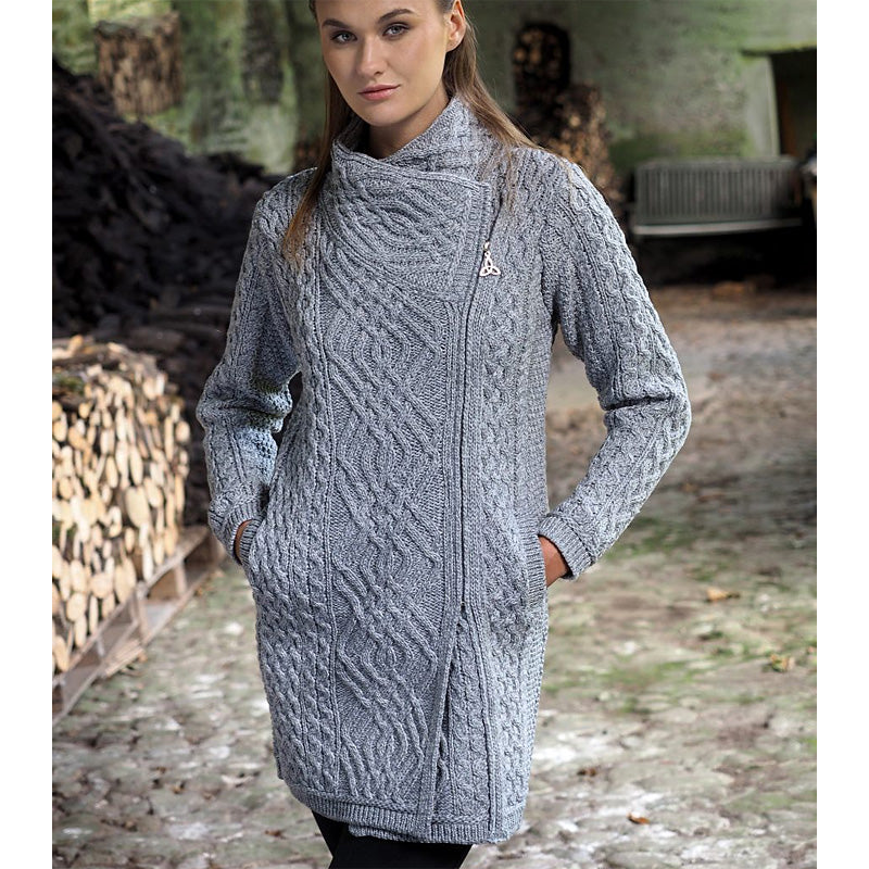 Merino Wool Side-Zip Coat