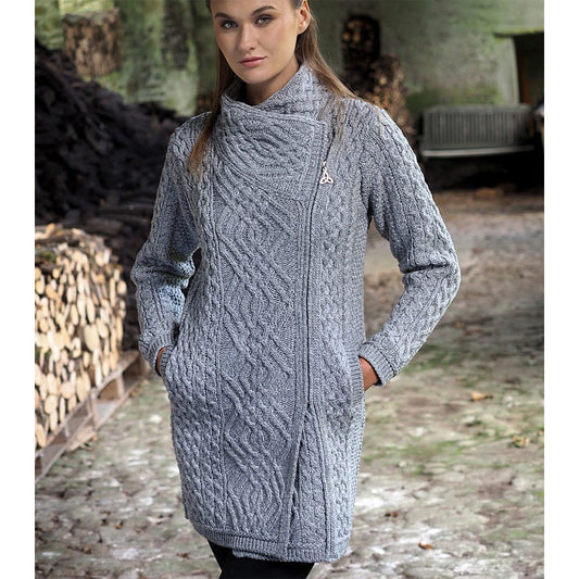 Merino Wool Side-Zip Coat