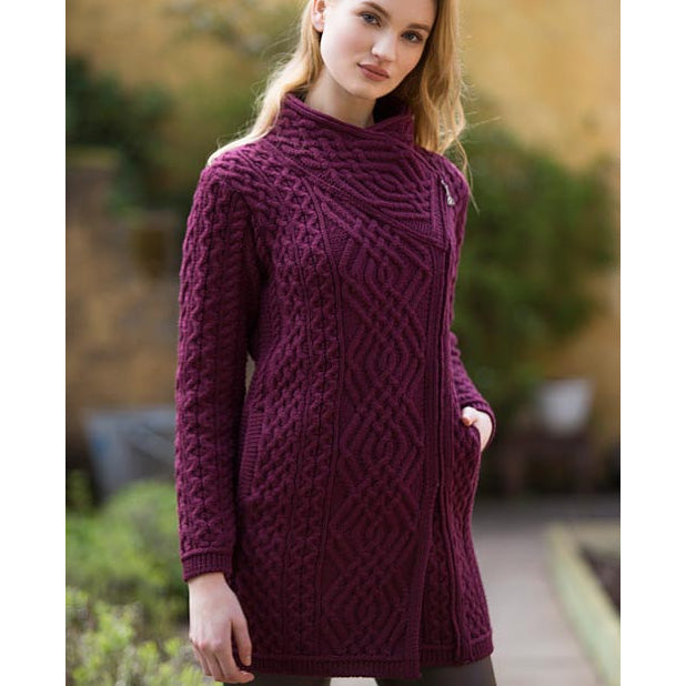 Merino Wool Side-Zip Coat