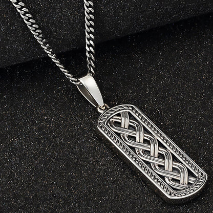 Heavy Knotwork Amulet - Sterling Silver