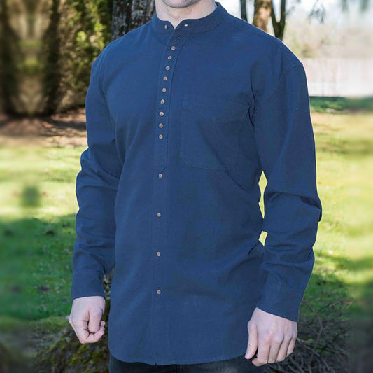 Navy Blue Irish Grandfather Shirt