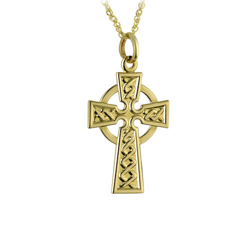 Small Celtic Cross Necklace - 10k Gold