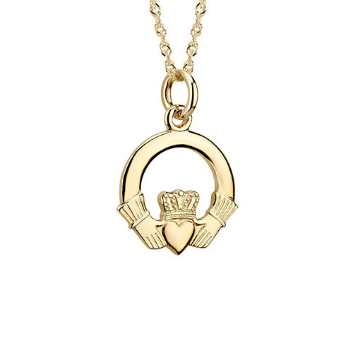 Small Claddagh Necklace - 10k Gold