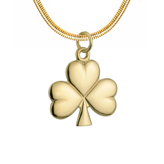 Small 14k Gold Shamrock Necklace