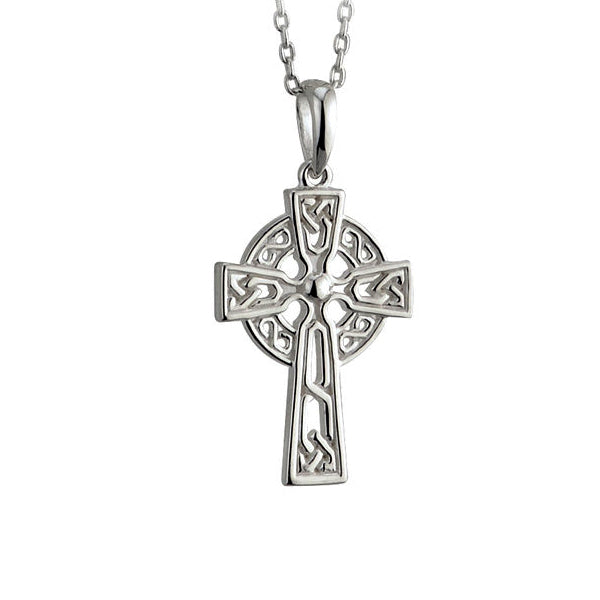 Small Celtic Cross Necklace - Sterling Silver