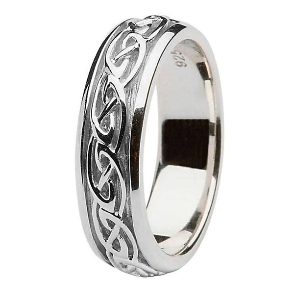 Women's Celtic Wedding Ring - Sterling Silver