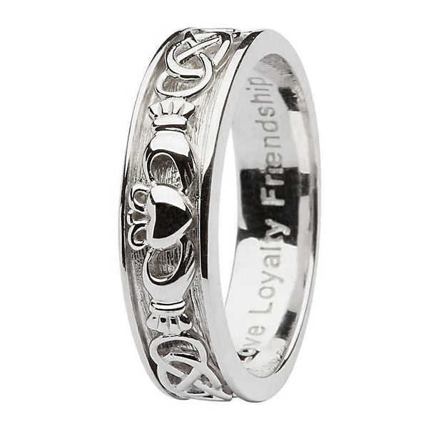 Women's Claddagh Wedding Ring - Sterling Silver